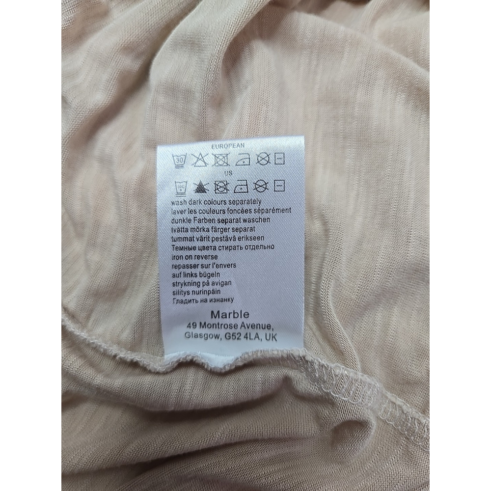 Marble S Beige Waterfall Cardigan Lightweight Open Front Stretch Layer - Picture 7 of 7